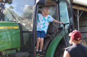 The big green tractor is always a big hit.